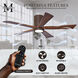Atlas Irene-5HLK 42 inch Walnut Tone Flush Mount Paddle Fan, Flush Mounted